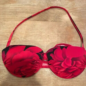 NWT Newport News Retro VTG Polynesian Red/Black floral Bikini Sz 14